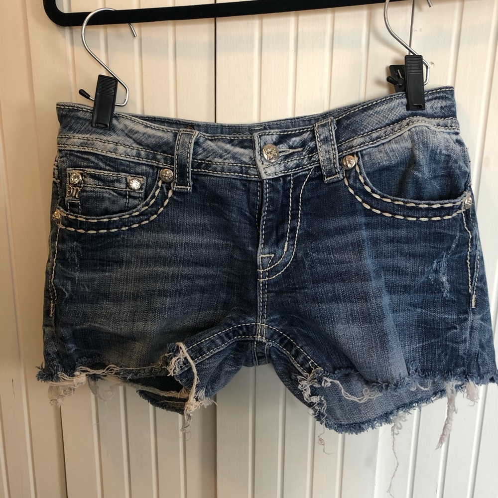 Miss Me cut off shorts.